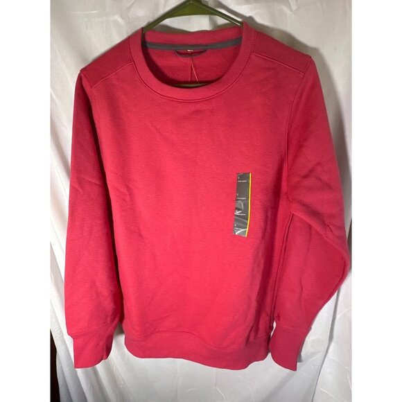 All in Motion Mens Cotton Fleece Crewneck Sweatshirt, Dark Pink, Size S, NWT - Picture 2 of 4